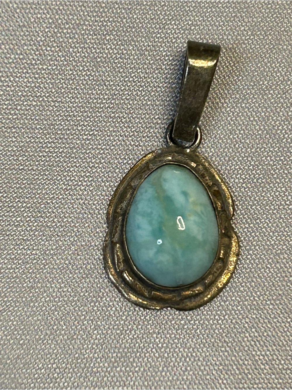 Turquoise Blue Teardrop Pendant Necklace - Women's Jewelry